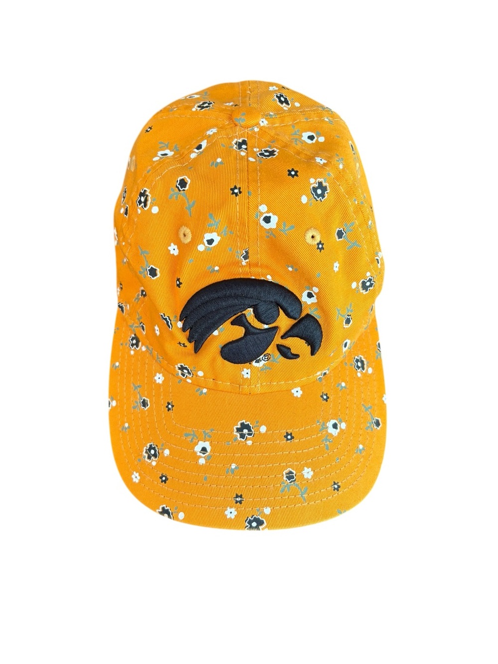 New Era Iowa Hawkeyes Floral Corduroy Adjustable Women’s Hat Yellow - Picture 1 of 9